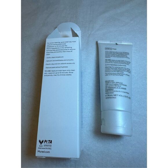 Murad Rapid Relief Acne Sulfur Clay Mask with Salicylic Acid 2.5 oz / 74 ml - Picture 3 of 6